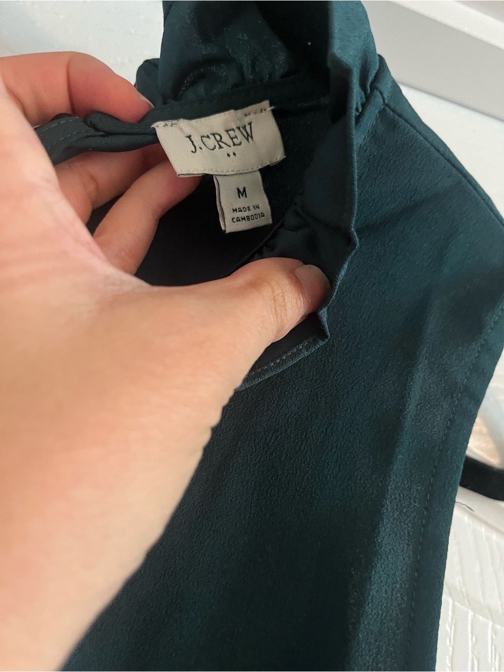 JCREW Ruffleneck bow-back top - Picture 3 of 5